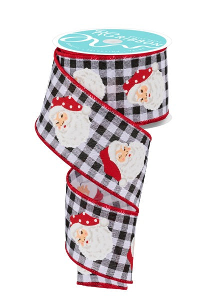 Buffalo Check Santa Ribbon