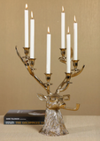 Zodax Pipe-Lit Stag 6-Tier Candle Holder-Gold