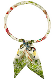 Twilly Necklace With Magnetic Closure-Ivory Bird