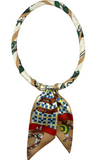 Twilly Necklace With Magnetic Closure-Brown and Green