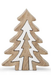 Wood Tree w/White Enameled Center Cutout, Small