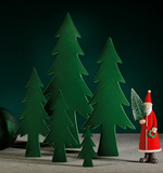 Green Flocked Tree- 8.75"