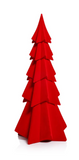 Decorative Flocked Red Tree- 15.5"