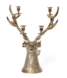 Zodax Pipe-Lit Stag 6-Tier Candle Holder-Gold