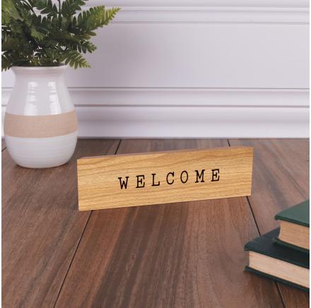 Wood Block Decor - Welcome