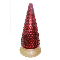 D7x14" Glass Tree Red