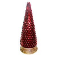 D7x18.5" Glass Tree Red