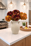 22" Artificial Real Touch(Poly Coated)Hydrangea-Large Bloom: Plum Green