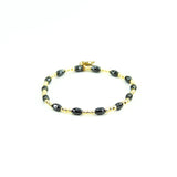 Black & Gold Filled Bracelets: Matte Flat Black