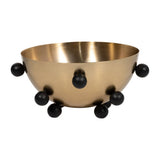 Decorative Bowl - Gold Metal Bubble with Ball Feet, 13 in.