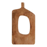 Decorative Vase - Natural Solid Wood Cut-Out Center, 18.5 in