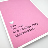 Thank You Really Very Appreciated card