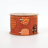 2 1/2" Wired Ribbon | "Multi Pumpkin" Rust/Multi | 10 Yrd