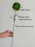 21.5" Realistic Faux Dianthus Green Ball Fresh Green stem: Deep Green