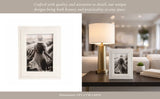 White 5x7 in. Rectangular Marble Border Solid Photo Frame