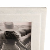 White 5x7 in. Rectangular Marble Border Solid Photo Frame