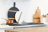 Black Round Mod Charcuterie Board, Medium