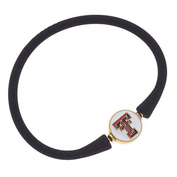 Texas Tech Red Raiders Enamel Silicone Bali Bracelet : Black