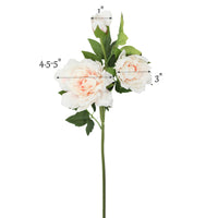 26"-Premium Collection-Real Touch Moisturized Peony Stem: Pale Pink