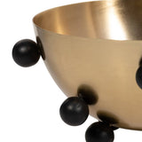 Decorative Bowl - Gold Metal Bubble with Ball Feet, 13 in.