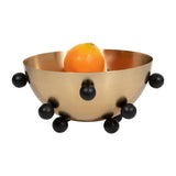 Decorative Bowl - Gold Metal Bubble with Ball Feet, 13 in.