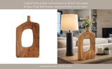Decorative Vase - Natural Solid Wood Cut-Out Center, 18.5 in