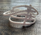 Silicone Cross Bracelet Set of 5