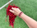 Enamel Stretch Bracelets - Team Spirit - Game Day: Red + Black