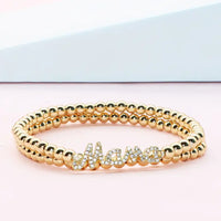 Mama Cz Gold Plated Bracelet Set