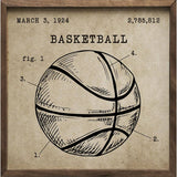 Basketball Patent Brown: 8 x 8 x 1.5