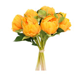 10.5" Real touch artificial Peony bundle-8 Flowers and buds: Navy Blue