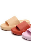 FLAT COMFORT AIR CLOUD EVA SLIDE SANDALS SLIPPERS | 40SP010: LARGE / PINK