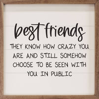 Best Friends Crazy White: 4 x 4 x 1
