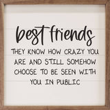 Best Friends Crazy White: 4 x 4 x 1