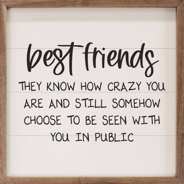 Best Friends Crazy White: 4 x 4 x 1