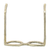 Sculpture - Gold Metal Abstract Cat Eye Glasses, 8 in.