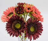 Pack of 7Stems-Rustic antique -Real Touch Sunflower Bouquet: Rich Wine