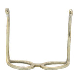 Sculpture - Gold Metal Abstract Cat Eye Glasses, 8 in.