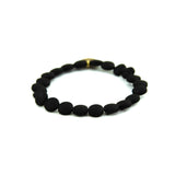 Black & Gold Filled Bracelets: Matte Flat Black