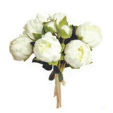 10.5" Real touch artificial Peony bundle-8 Flowers and buds: Rich Red