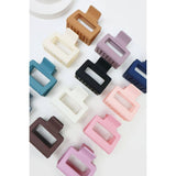 Matte Color Rectangle Medium Hair Clip: MIX COLOR / ONE(12)
