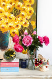 25.5"- Real Touch Peony Stem-2 Blooms: White