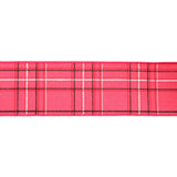 Wired Ribbon | Hot Pink/Spring Plaid | 10 Yard Roll: 1 1/2"