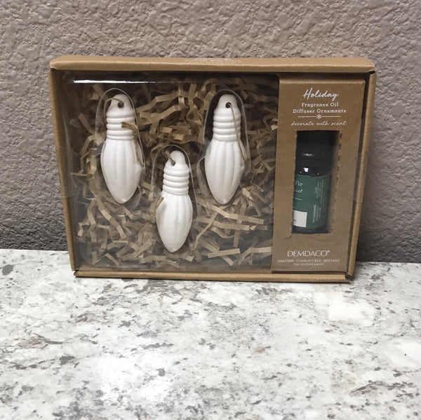 Light Bulb Ornament Mini Diffuser w/ Fragrance Oil (Douglas Fir)