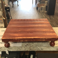 Red Washed Wood Tray