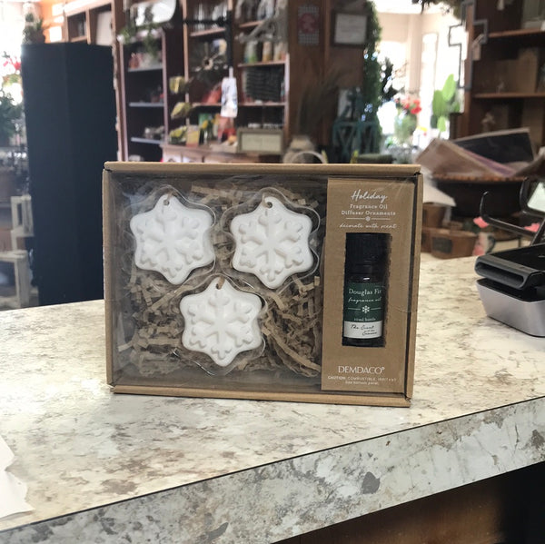 Snowflake Ornament Mini Diffuser w/ Fragrance Oil (Douglas Fir)