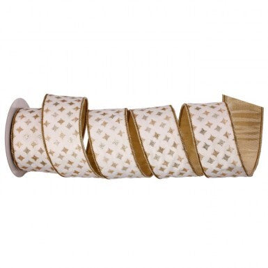 2.5"X5Y KISMIT GLITTER PRINT VELVET RIBBON