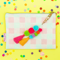 Pink Gingham Pouch