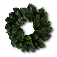 28 INCH GREEN MAGNOLIA LEAF WREATH