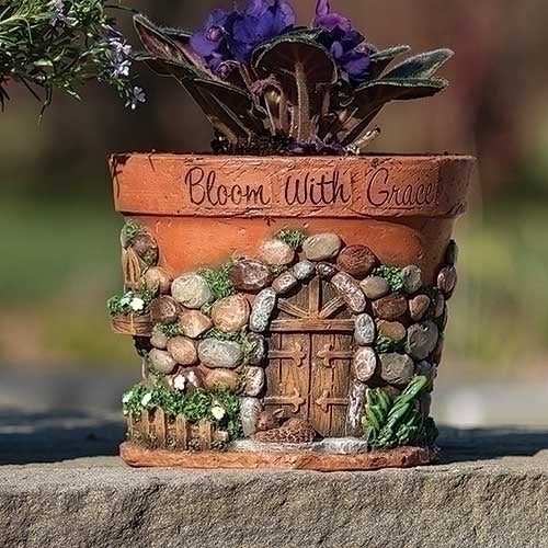 5"H BLOOM WITH GRACE PLANTER GARDEN